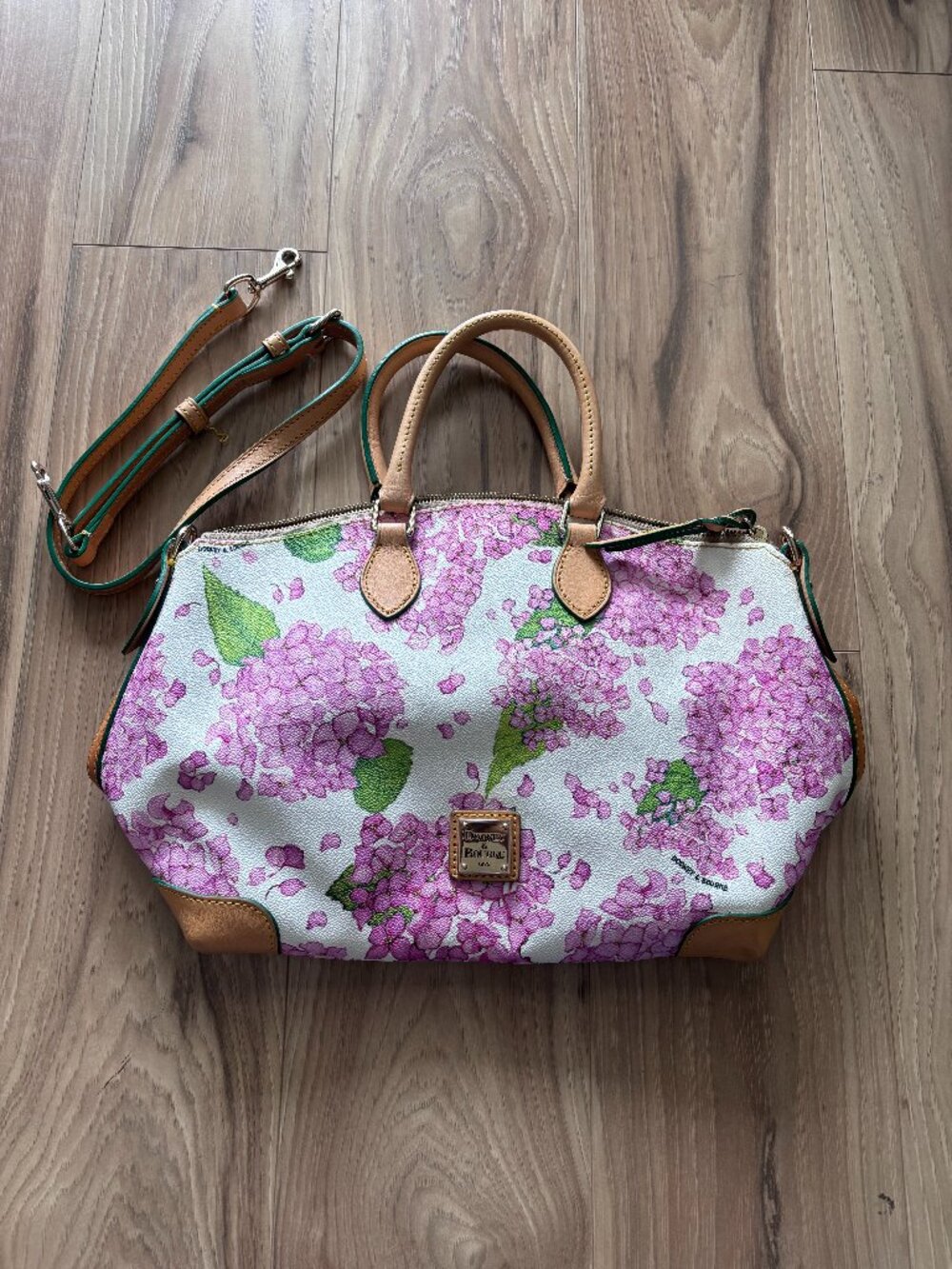 Dooney and Bourke Hydrangea Barrel Satchel
